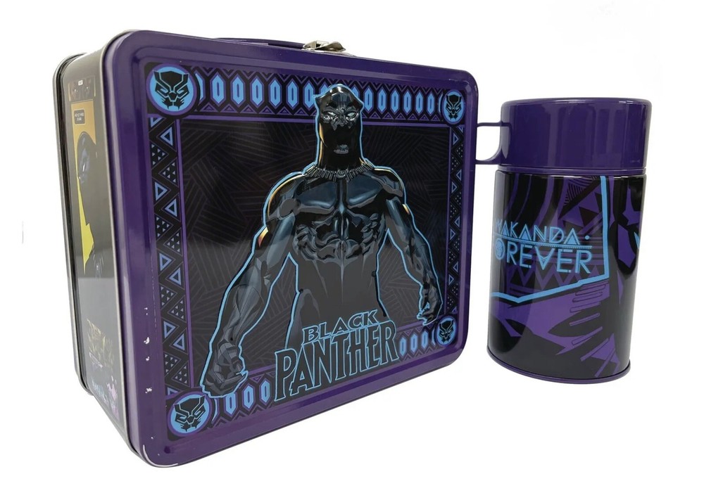 MARVEL COMICS BLACK PANTHER PX EXCLUSIVE LUNCH BOX & THERMOS New