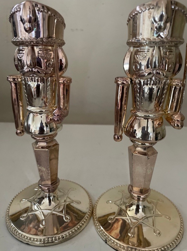 International Silver Co. Nutcracker Candlesticks 7 5/8"