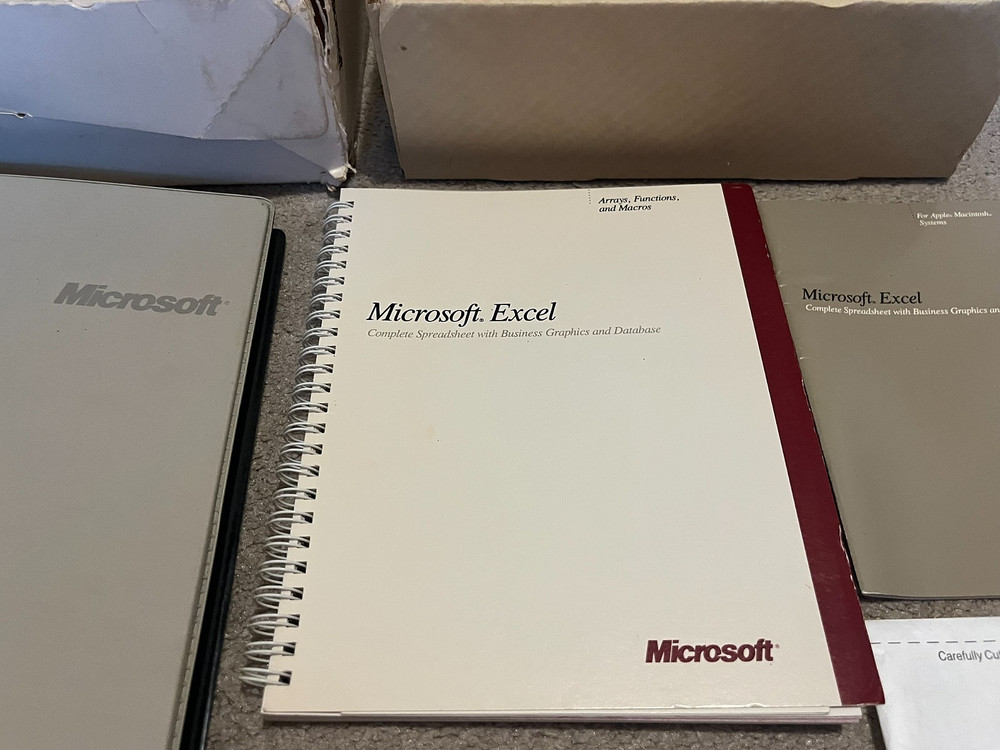 Microsoft Excel Basic File Maker Plus Vintage Rare 1987 WORKS