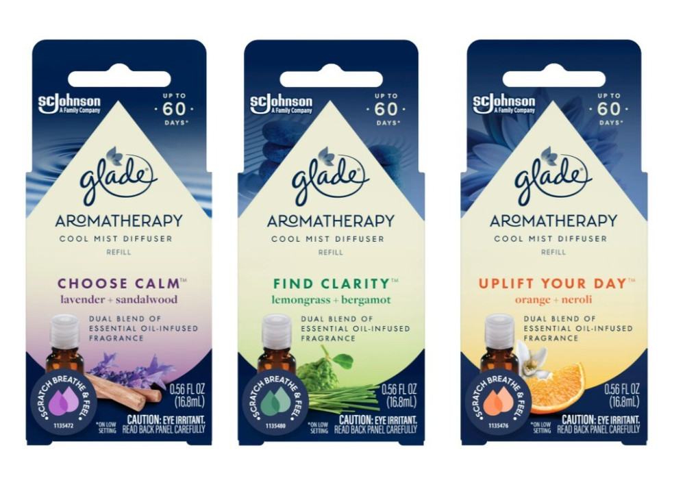 Glade Essential Oil Diffuser Refill Aromatherapy Diffuser 0.56oz PICK SCENT