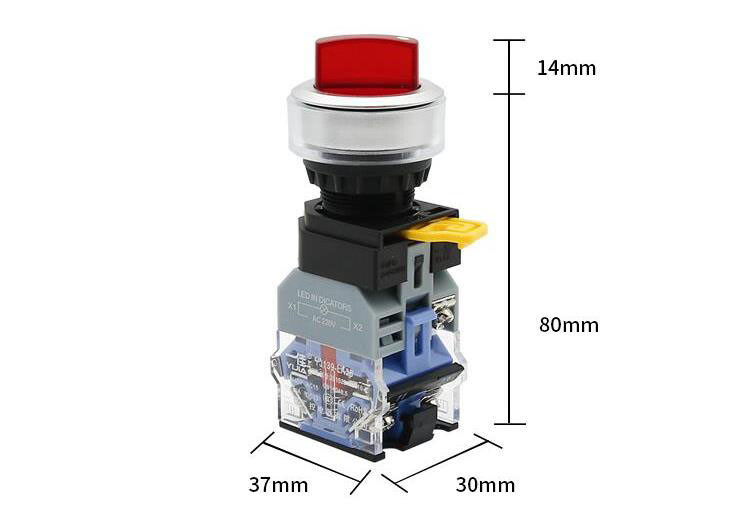 30mm LA38-11XD/21 2/3position self-reset-locking selection rotary switch