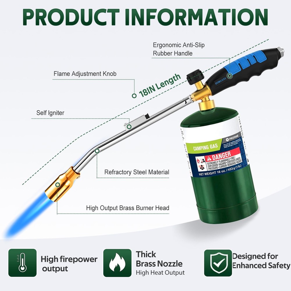 Grill Torch Charcoal Torch Lighter Campfire Starter Kitchen Torch Grill & Coo...