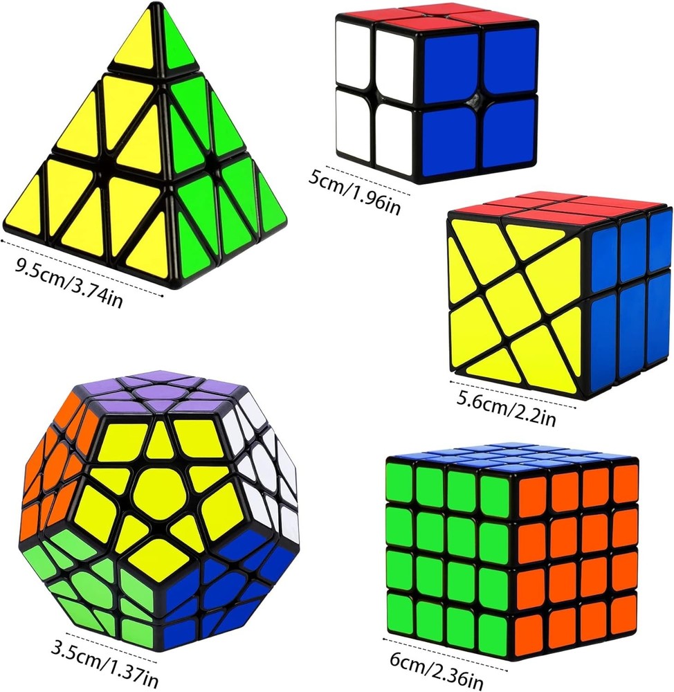 Speed Cube Set, Puzzle Cube, Magic Cube 2x2 4x4 Pyraminx Pyramid Megaminx Fen...