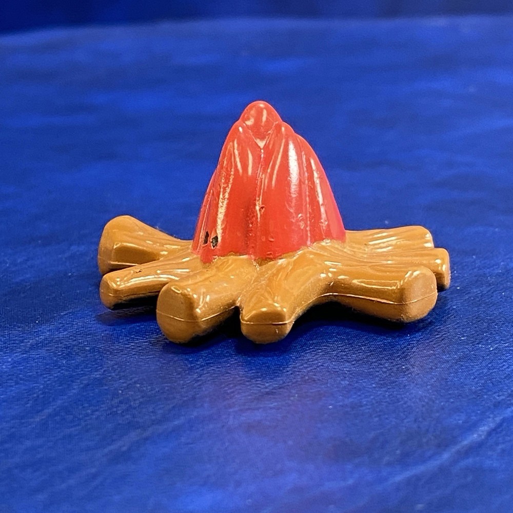 Molded Plastic Toy Campfire Bonfire RV Camping Unknown Playset Replacement
