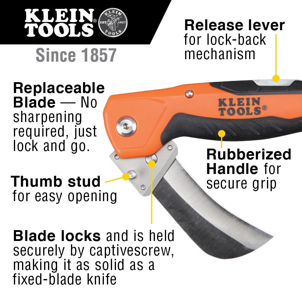 Klein 44218 Cable Skinning Utility Knife w/Replaceable Blade