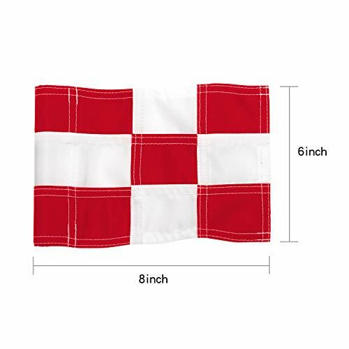 KINGTOP Checkered Golf Flag with Plastic Insert Putting Green Flags for Yard ...