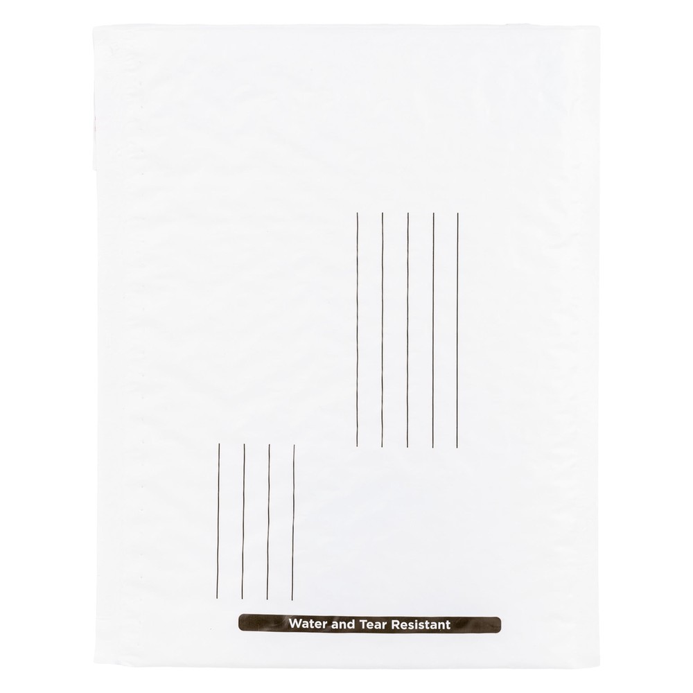 Duck Max Strength Self-Sealing Poly Bubble Mailer, 6" x 9", Solid White, 25 Pack
