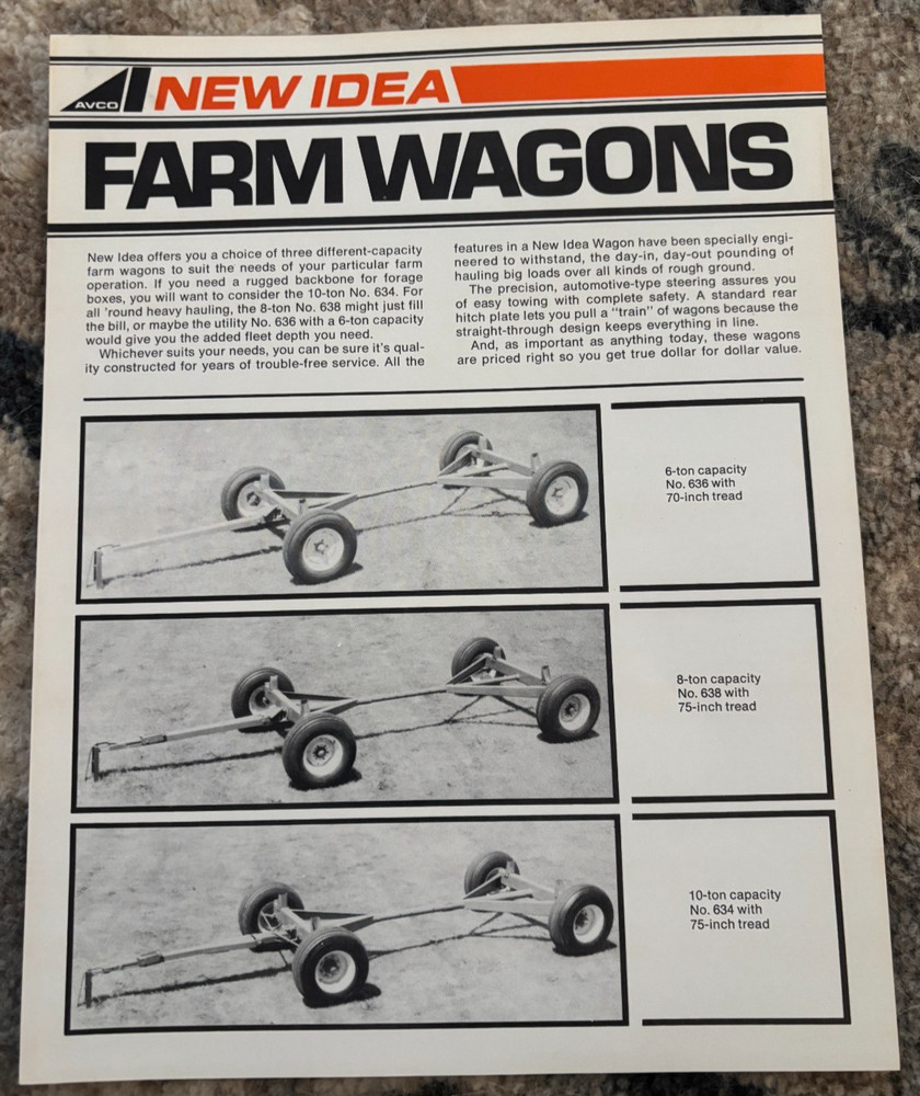 New Idea Farm Wagon Brochure AMIL25