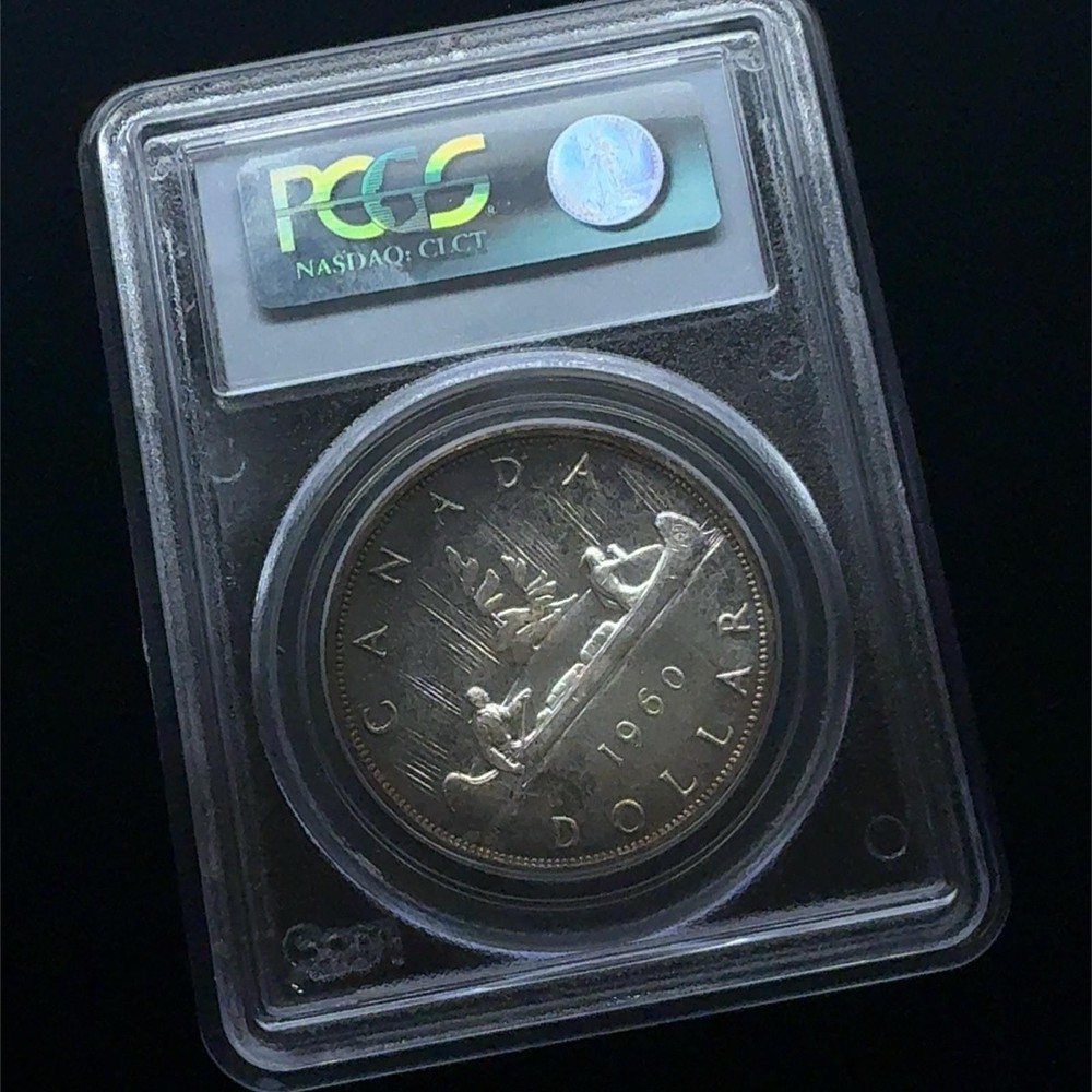 1960 Canada Silver Dollar $1 PCGS MS63