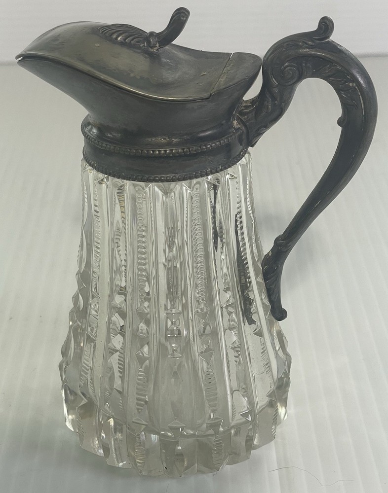 Antique ABP Syrup/Creamer Pitcher w/Silver