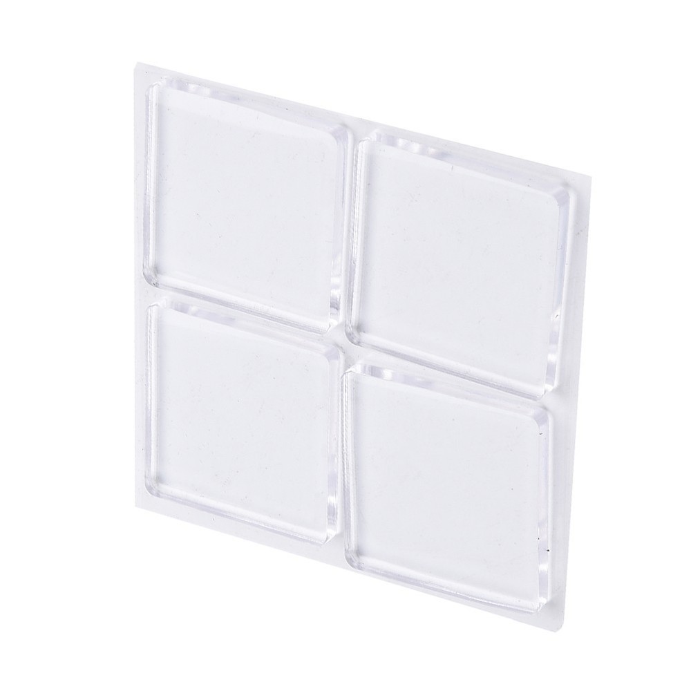 Washing Machine Pad Mat Set Transparent Silicone 4pcs for Shock Absorption