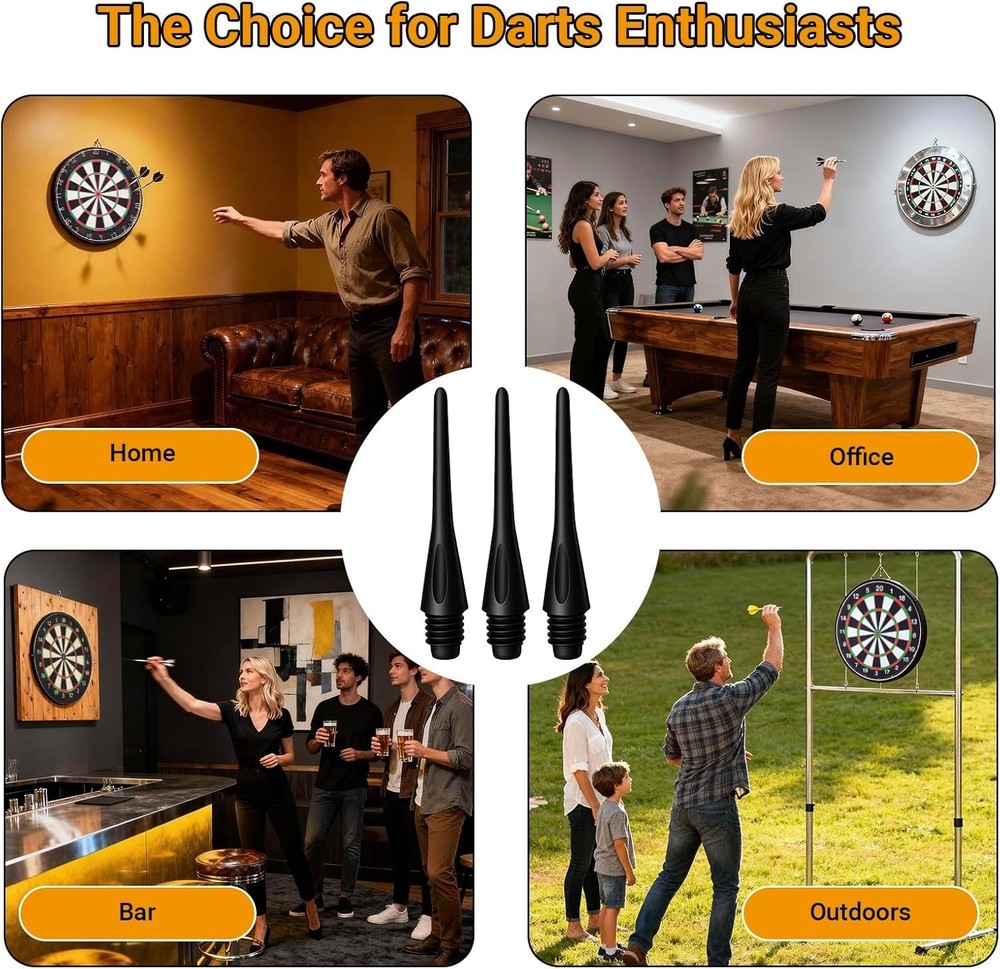 150-Pack Soft Tip Dart Points - 2BA Thread Accessories for All Players