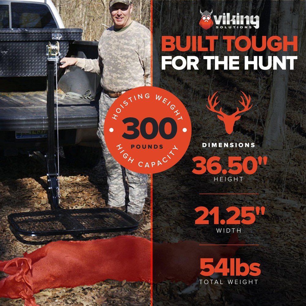 Viking Solutions Hitch Game Hoist, SWIVELIFT Deer Loading and One Size, Multi
