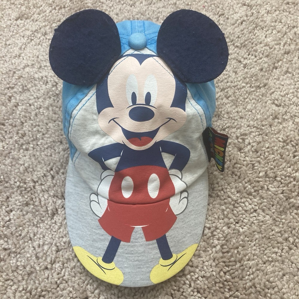 DISNEY MICKEY MOUSE KIDS Baseball Hat Color Blue Adjustable On Back