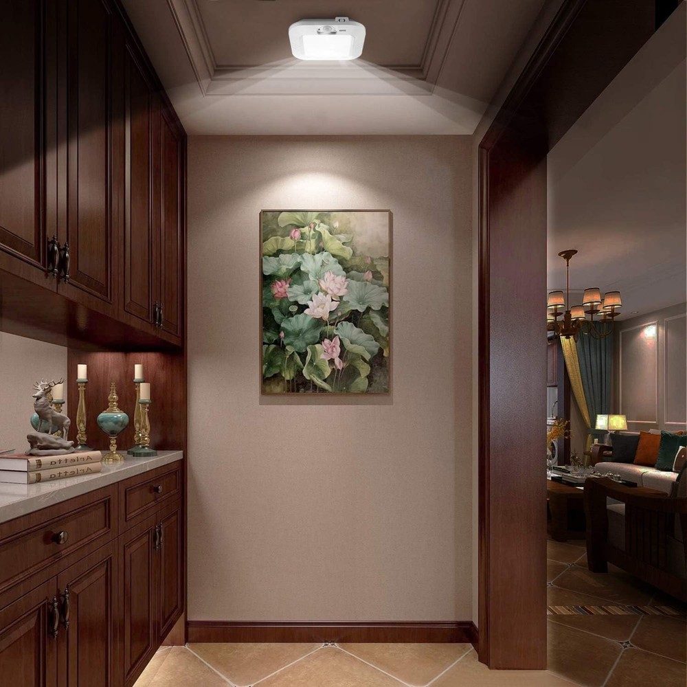 Battery Operated Ceiling Light Motion Sensor Light Indoor Motion 6000K
