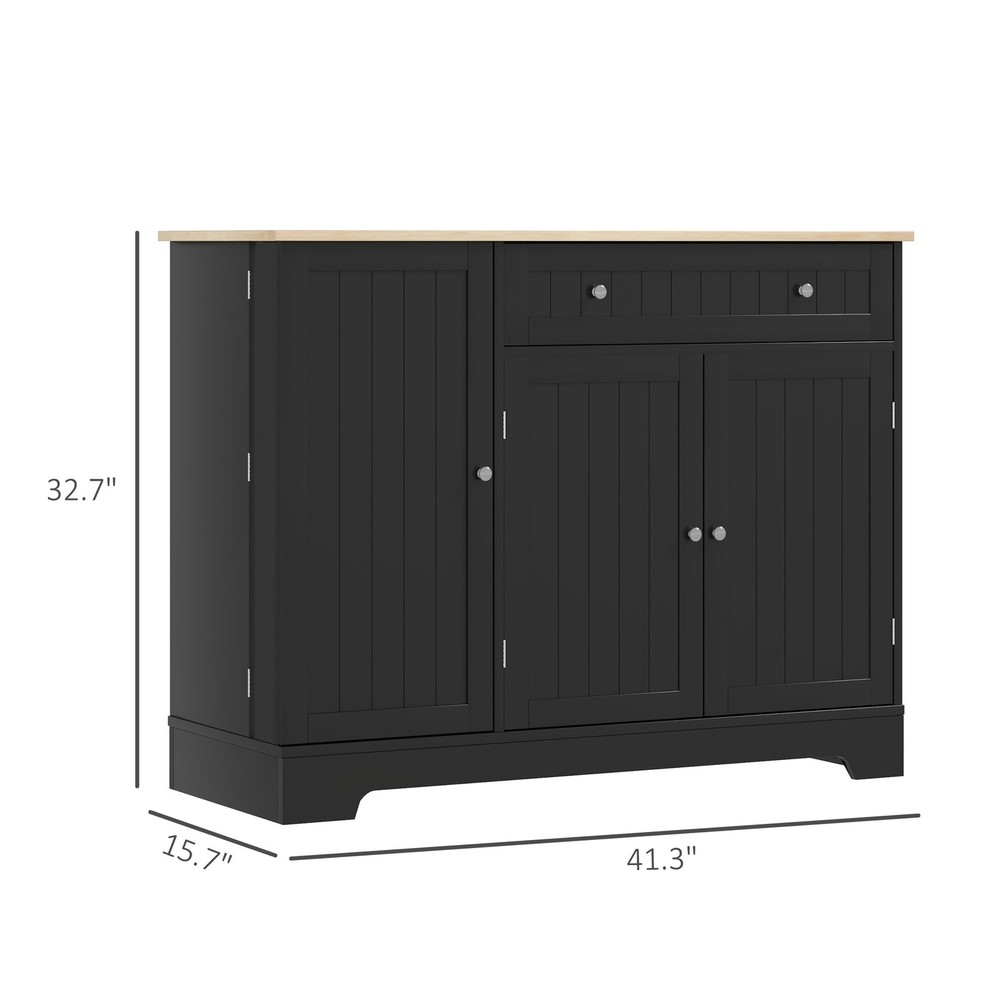 Modern Sideboard Cabinet, 41" Kitchen Buffet Cabinet with Drawer, Adjustable