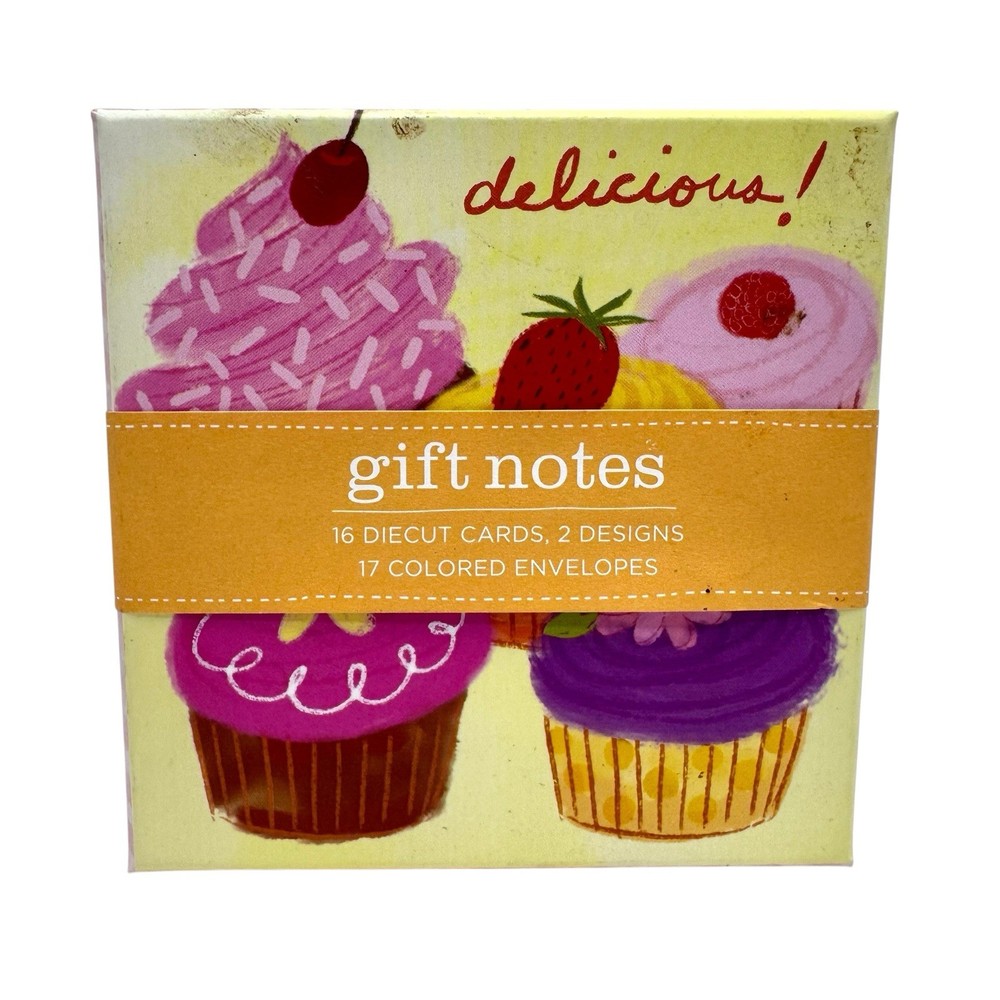 Galison New York CUPCAKES Themed Gift Notes/Envelopes in Box