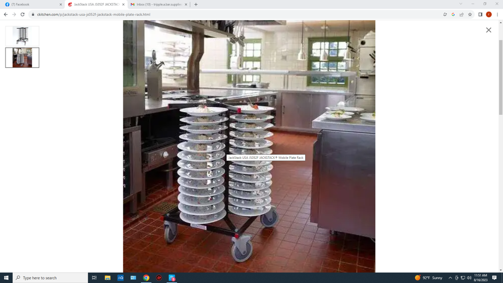 Jackstack Mobile Plate Rack (Half Size) Model JS052F