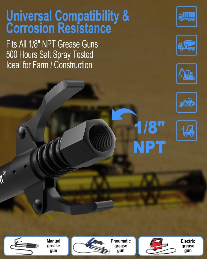 luckywagon Grease Gun Coupler Black - 1 PC,