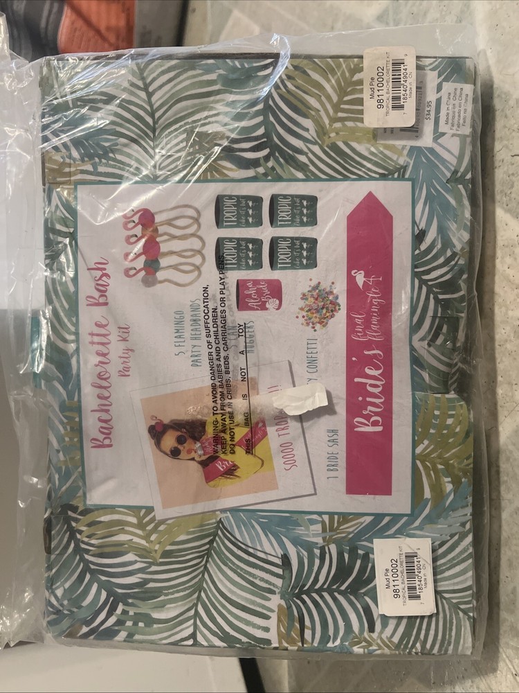 David's Bridal mudpie Bachelorette Bash Party Kit Tropical Flamingo Bash