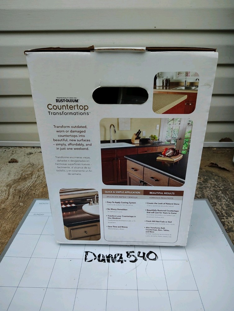 RUST-OLEUM 258285 Charcoal Countertop Transformations Kit 70 oz. Open Box +NEW+