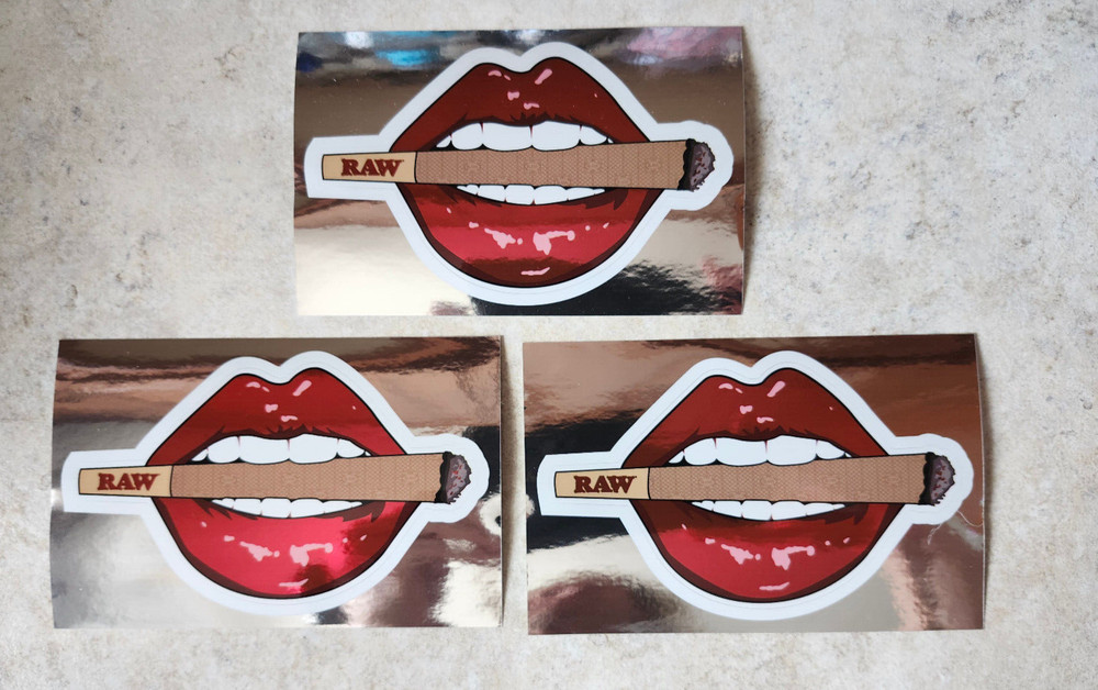 RAW Lips Sticker Set of 3