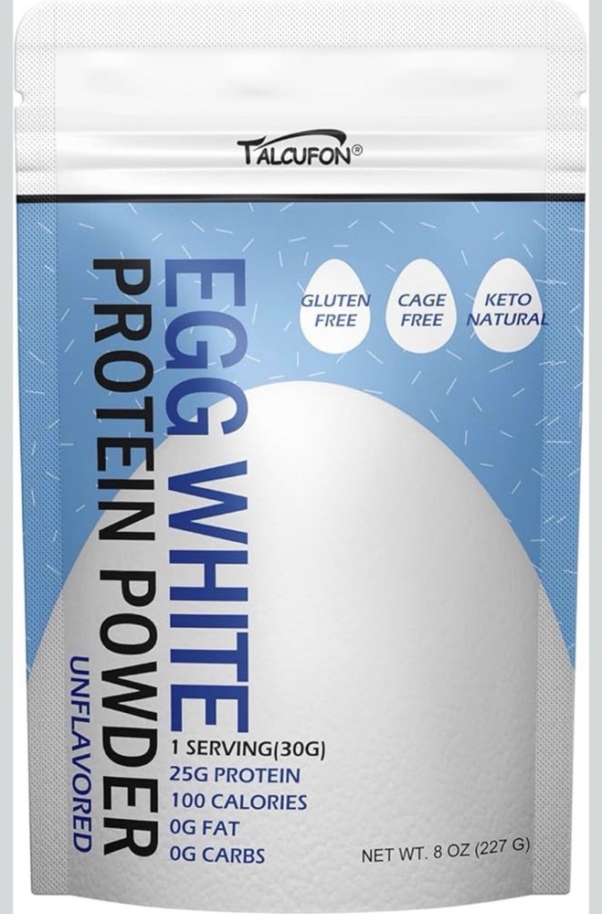 Egg White Protein Powder 8Oz Pasteurized No Additives, High Protein,...