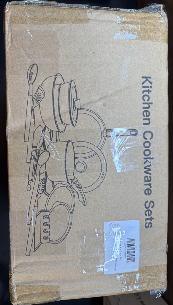 Astercook 21 Pcs Pot & Pans NonStick Ceramic Cookware Set Detachable Handle Pink