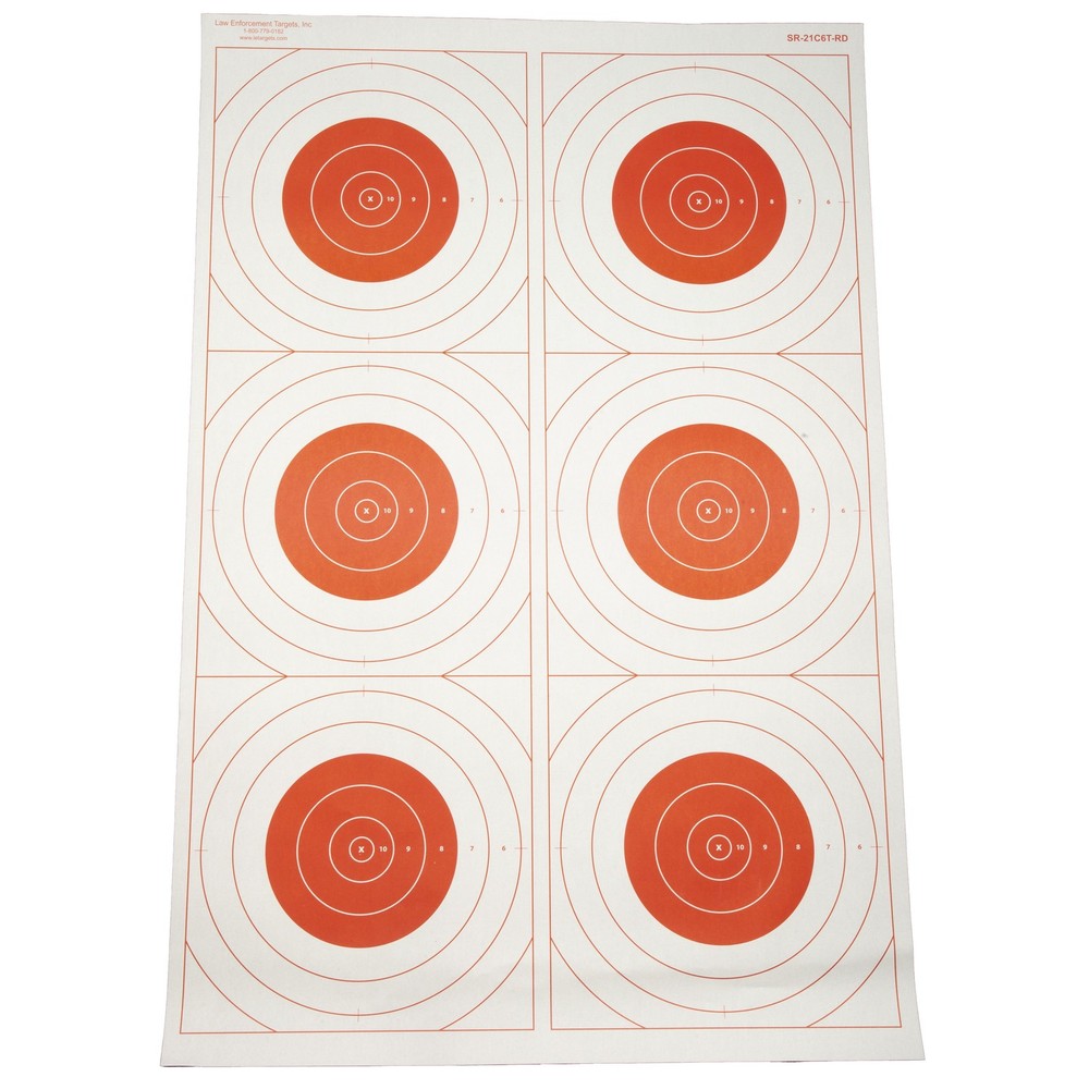 Action Target SR-21C6T Red Qualification Target 23x35 100 Pack