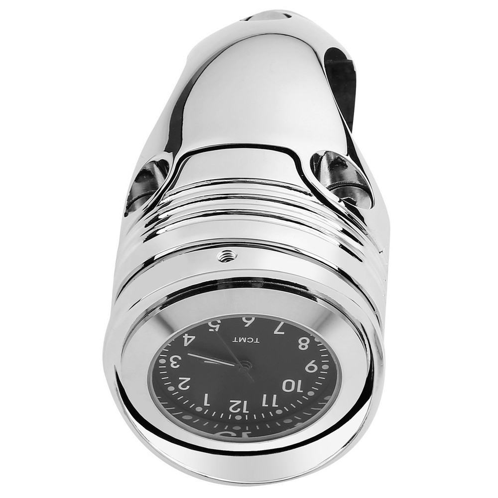 Motorcycle Chrome 1 1/4" Handlebar Mount Clamp Clock Fit For Harley Dyna Chopper