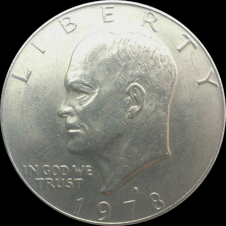 1978 D Eisenhower Dollar About Uncirculated US Mint Coin IKE
