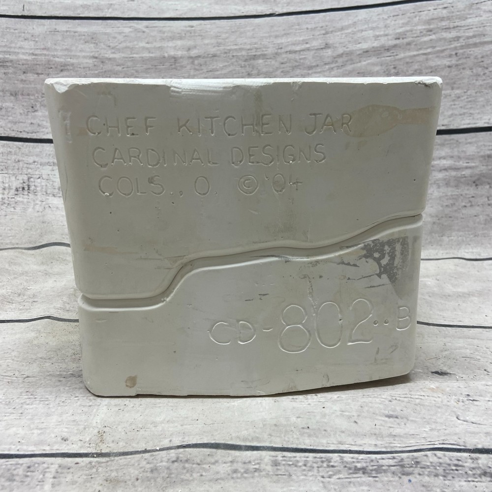 Cardinal Designs Ceramic Casting Mold Chef Kitchen Jar #CD-802