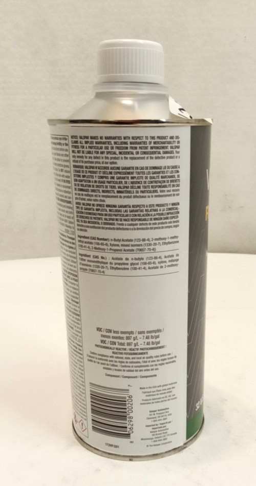 Valspar Automotive Refinish 172HP Reducer High Performance Medium 1 Quart