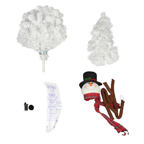 Christmas tree 4 ft preinstalled light snowman shape with 380 branch tips