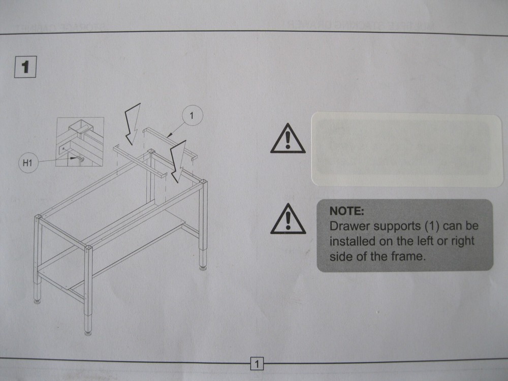 Global Industrial - Steel Support Kit for Mounting Drawer Assembly on Workbench