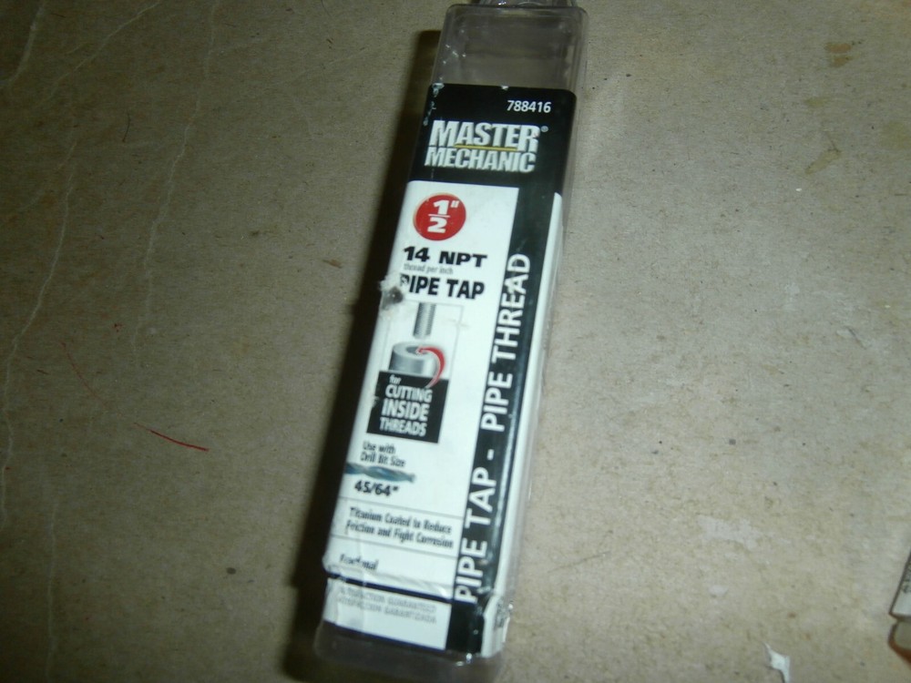 Master Mechanic 1/2" 14 NPT Pipe Thread  Tap  - New