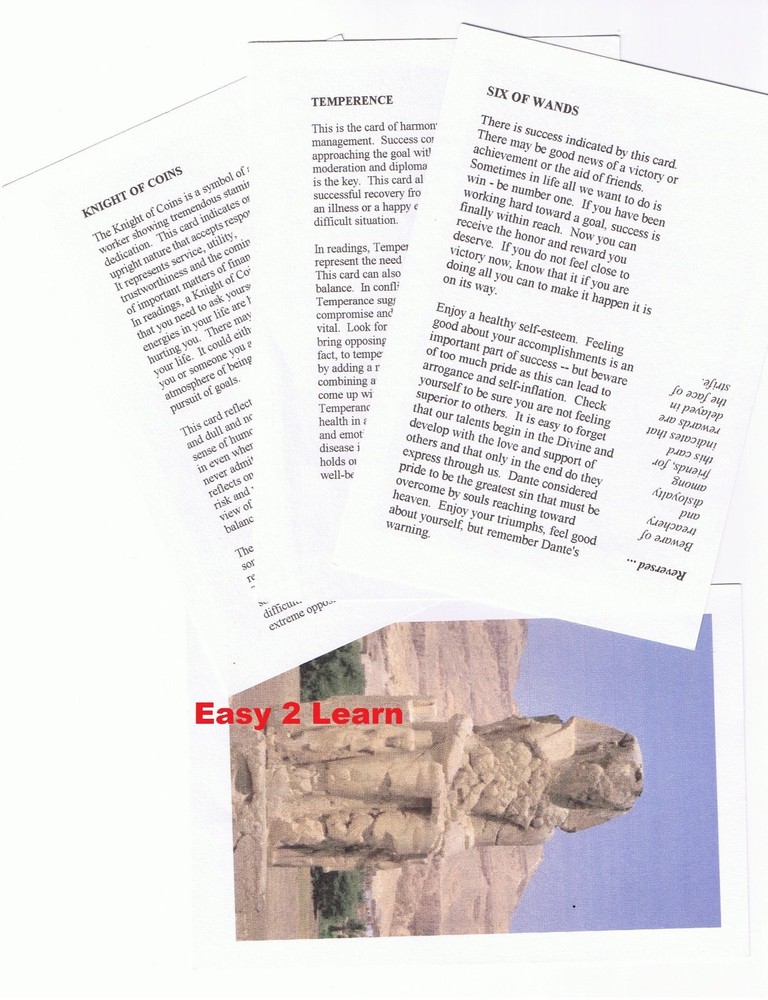 Tarot Cards Learn Astrology Easy Tarot Self help Learn to Read Tarot, Printable