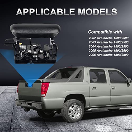 Tailgate Door Handle Replacement for 2002-2006 Chevy Black Tailgate Handle