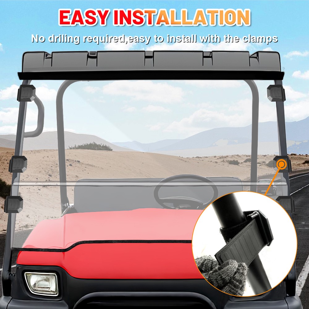 For Kawasaki Mule 3010 3000 2003-2013 Front Flip Windshield Fold Up Front Window