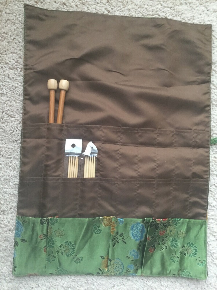 Big Knitting needle Roll CASE three layers  holder case needle organizer