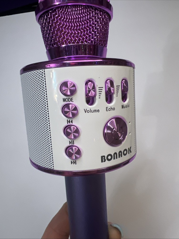 Pink Microphone for Singing – Wireless Bluetooth Karaoke Microphone