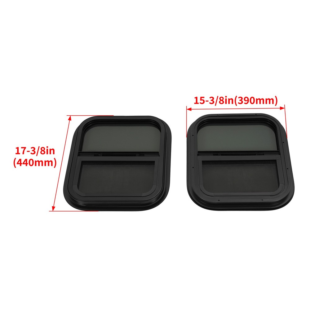 14" x 16" RV Window with Trim Ring Vertical Sliding Window Cargo Trailer Camper