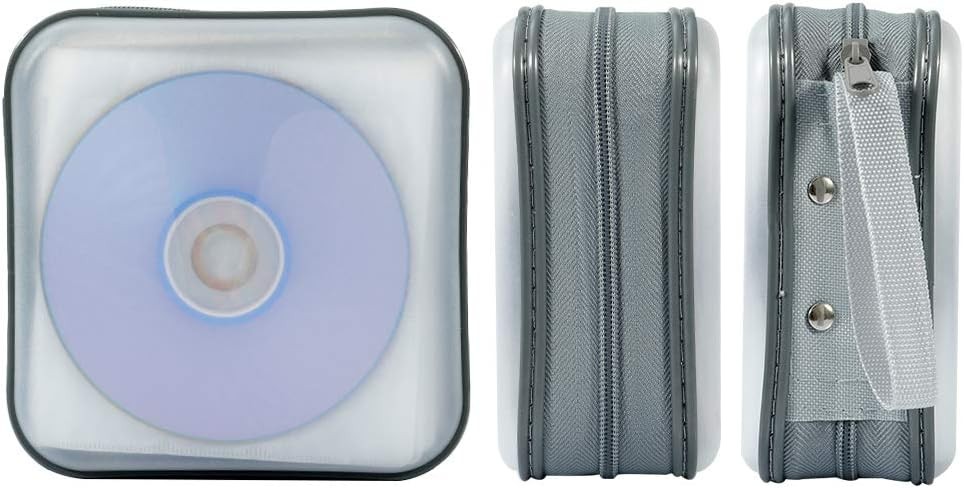 CD Case, CD/DVD Case Wallet 40 Capacity Protective VCD Storage White