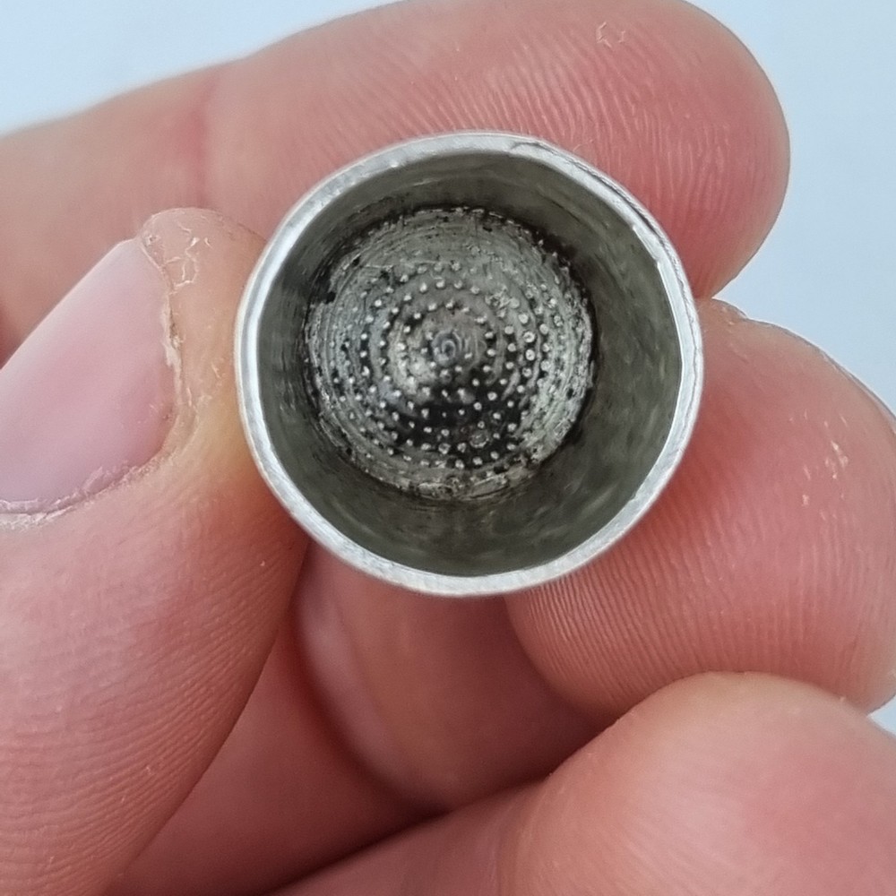 Antique Solid Silver Thimble Birmingham 1898 James Swann