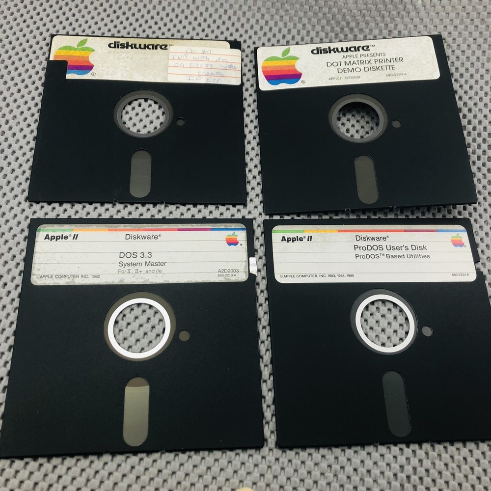Vintage Apple II Software Diskware 1982 Dos 3.3 System Master - Pro DOS