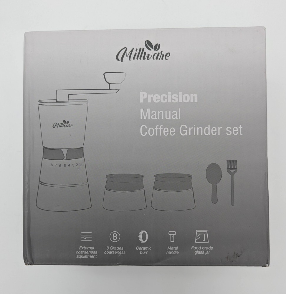 Millware Precision Manual Coffee Hand Grinder Set Adjustable Coarseness