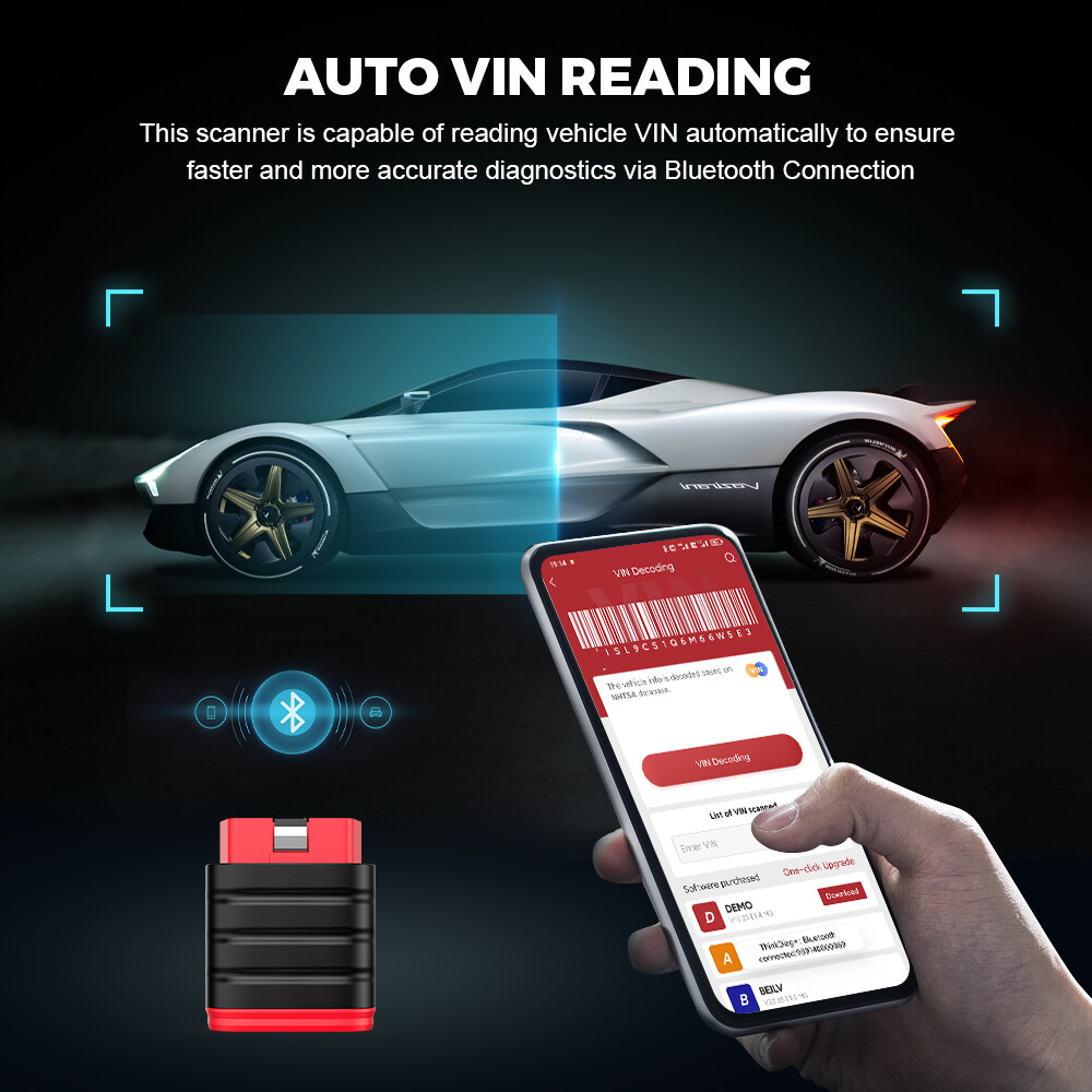 ThinkSafe OBD2 Bluetooth Scanner All System Bidirectional Diagnostic EPB Oil