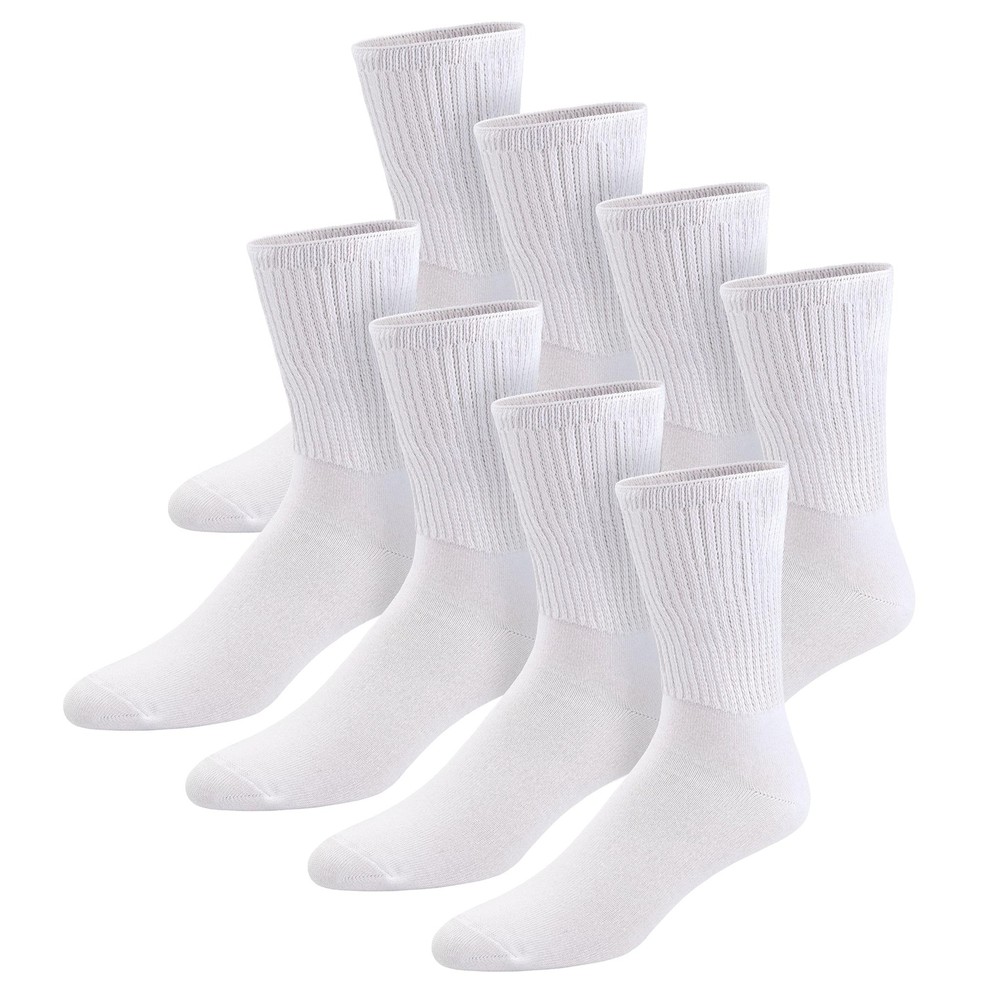 Thin Combed Cotton Diabetic Socks, Loose, Wide, Non-Binding Low-Crew Socks (Fits