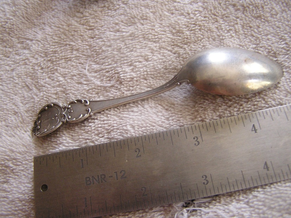 Sterling Silver Souvenir Spoon Corn Stalk Eagle