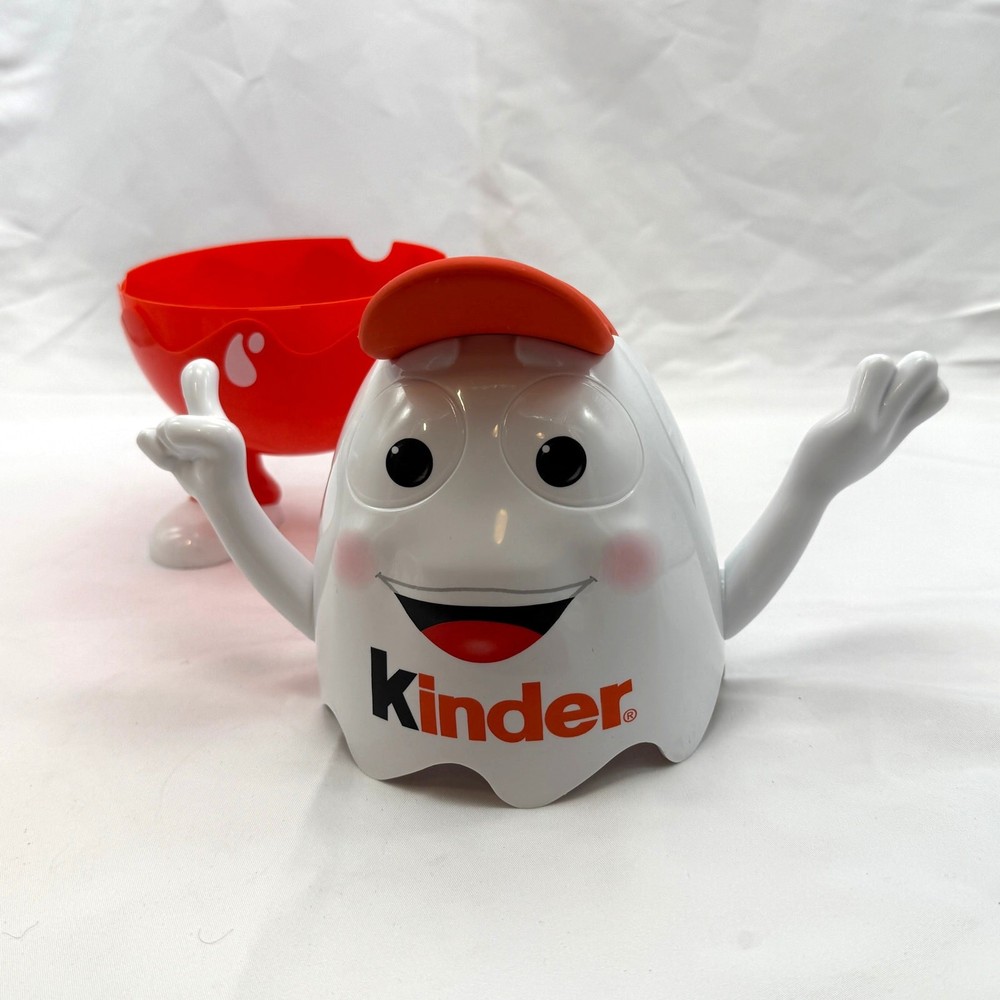 Kinder Surprise Giant Egg Container Poseable Arms Candy Display 9.5” Plastic